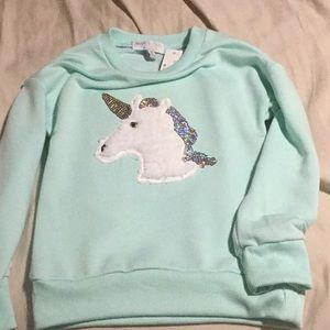 NWT Sequin unicorn sweatshirt size 4